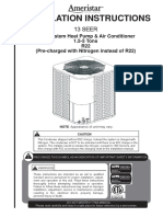 Installation Instructions: 13 Seer 13 Seer