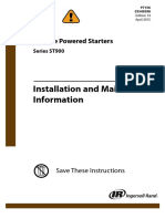 Installation and Maintenance Information: Turbine Powered Starters