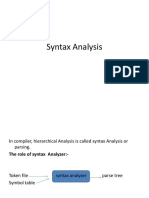 Syntax Analysis