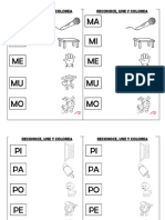 Fichas Consonantes M P Ok 1 Año Basico