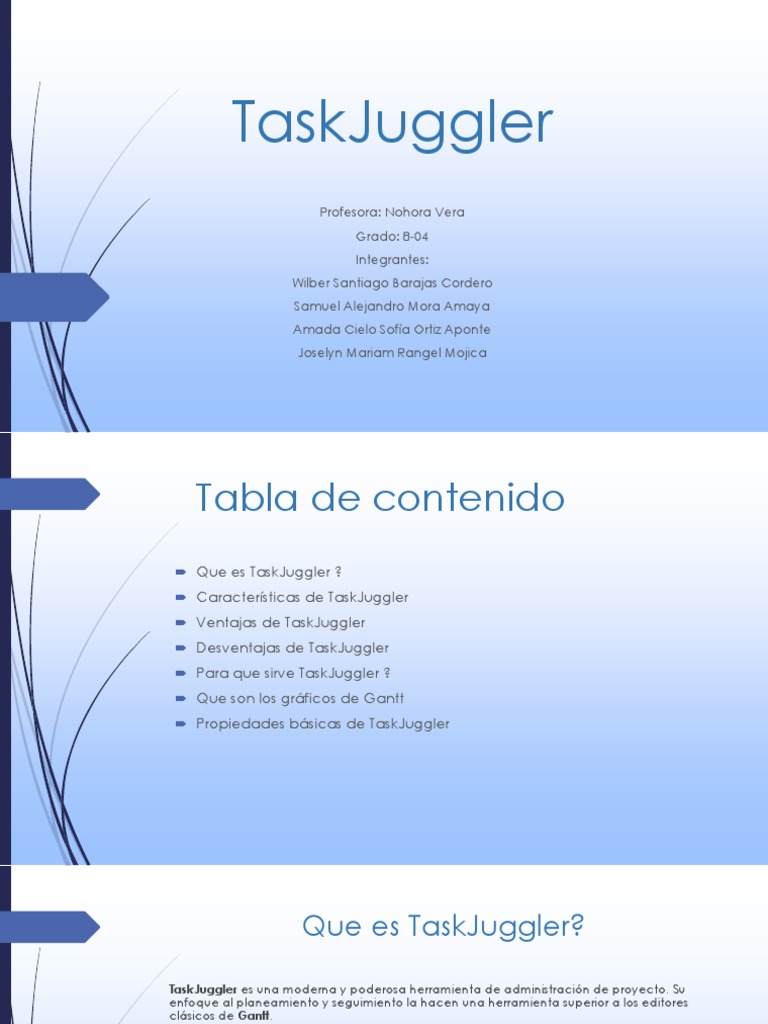 TaskJunggler Proyecto | PDF | Áreas de informática | Software