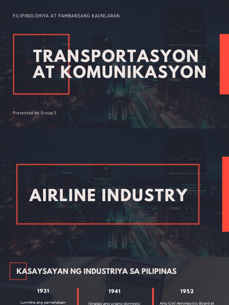 Transportasyon at Komunikasyon | PDF