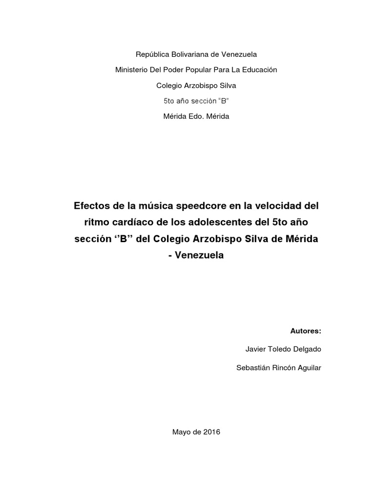 Efectos del Speedcore en el Ritmo Cardíaco | PDF | Las artes escénicas ...