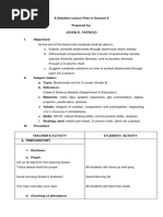 Grade 8 Lesson Plan (BIODIVERSITY) | PDF | Biodiversity | Species