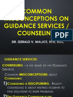Misconceptions On Guidance Services/Counseling Service