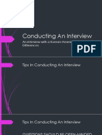 Conducting An Interview