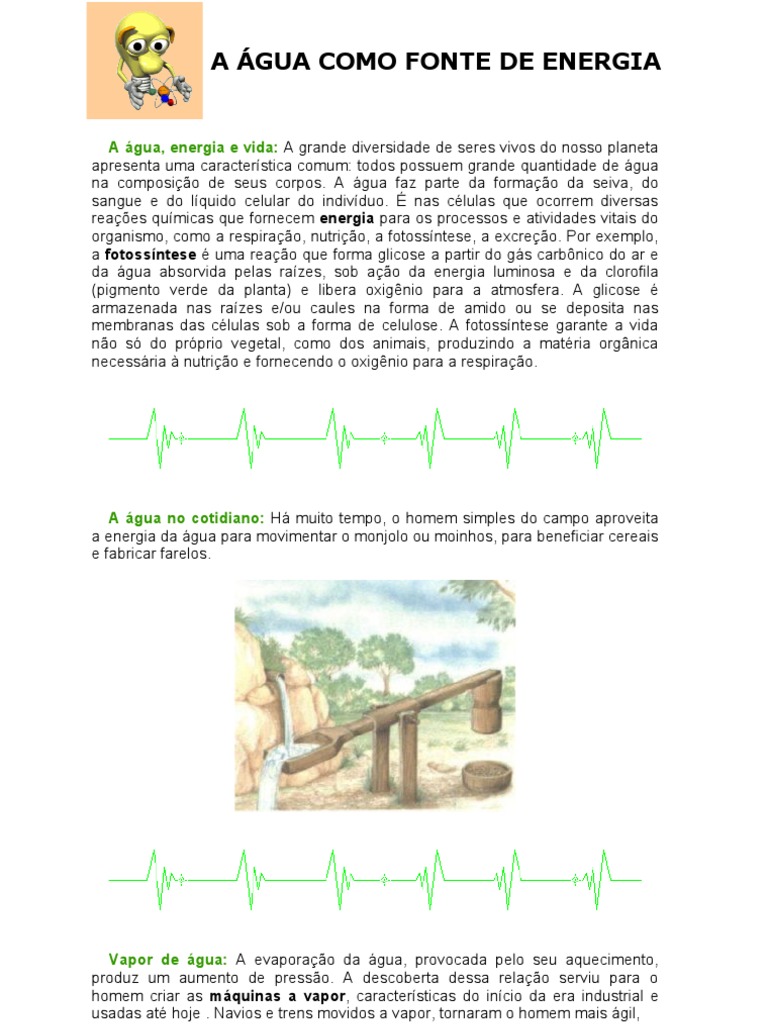 A Água Como Fonte de Energia | PDF | Hidroeletricidade | Água