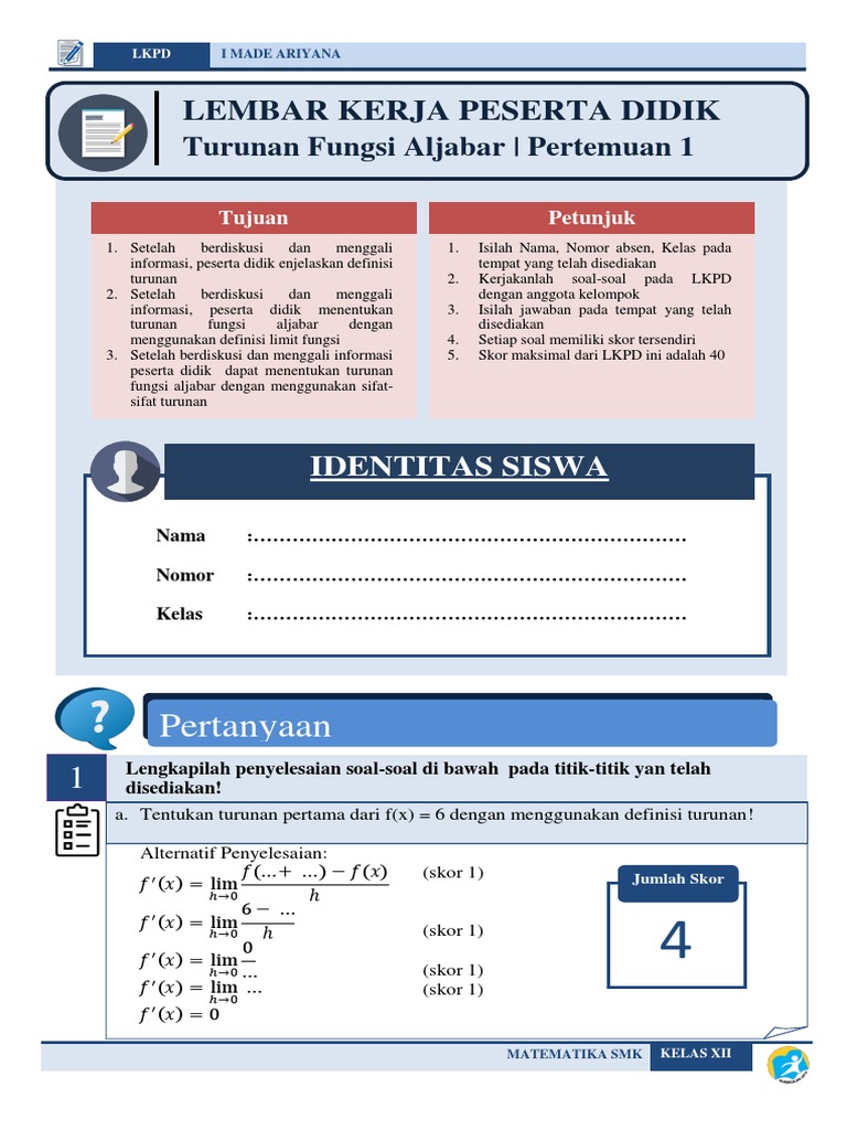 Lkpd Turunan I Made Ariyana Revisi