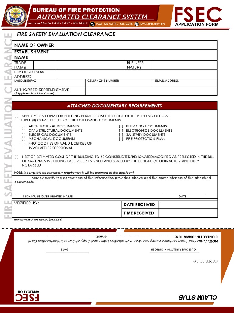 FSED 001 - Application Form FSEC | PDF | Business