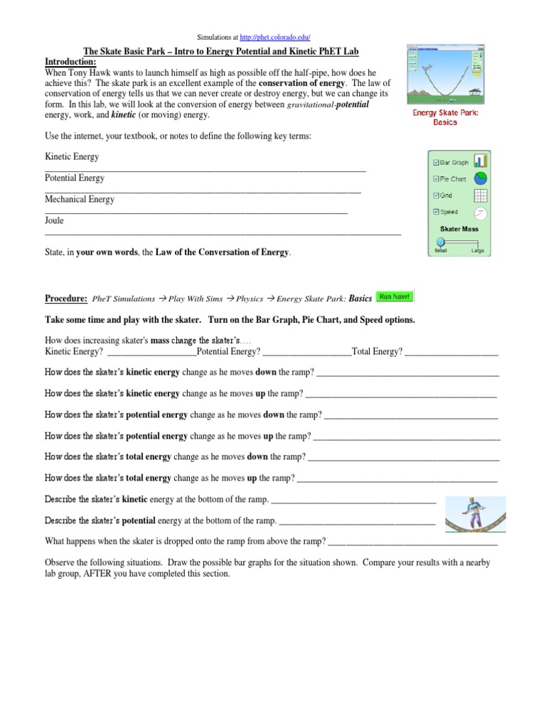 Energy Skate Park - Used | PDF | Potential Energy | Kinetic Energy