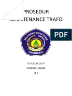 Prosedur Maintenance Trafo