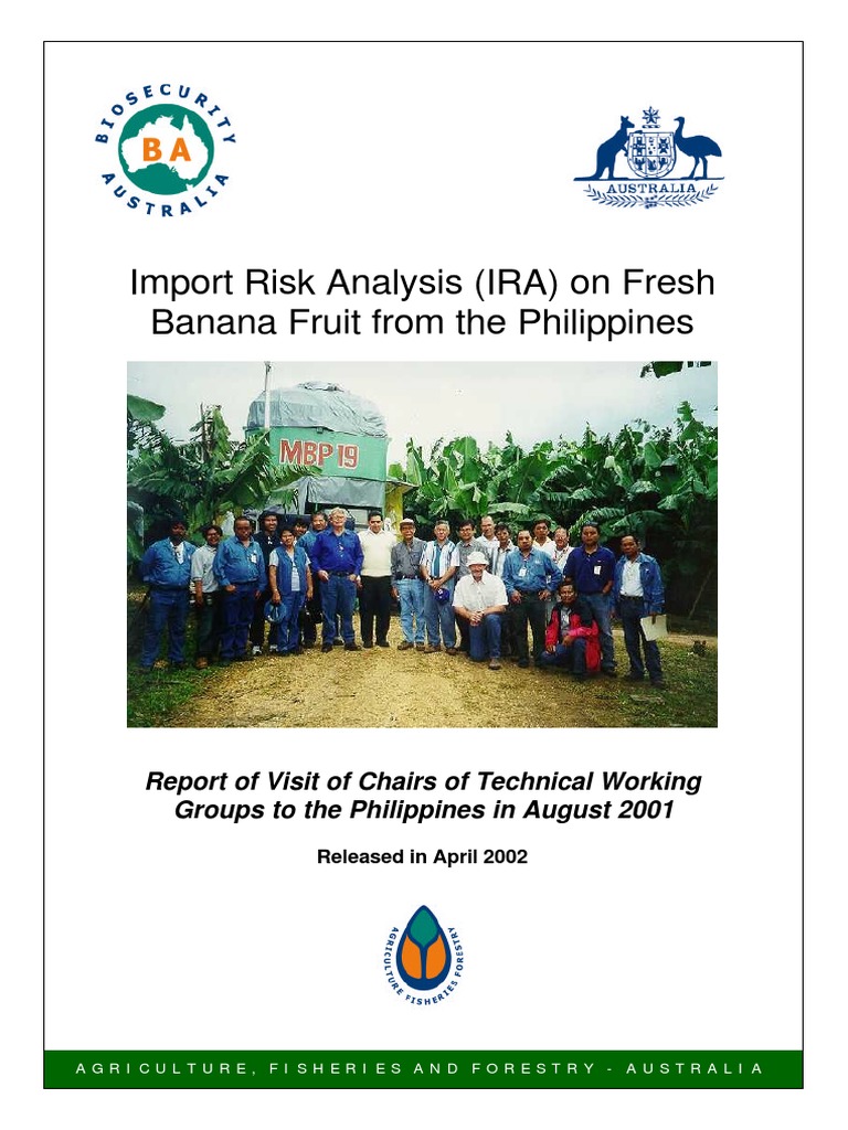 Import Risk Analysis (IRA) On Fresh Banana Fruit From The Philippines ...