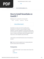 How To Install SonarQube On CentOS 7