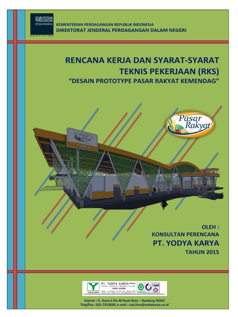 Desain Pasar Rakyat Kemendag 2015 | PDF