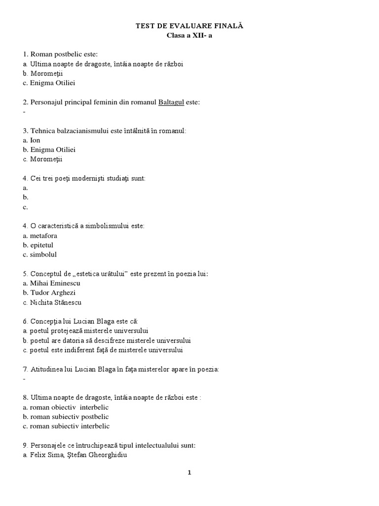Test Grila | PDF
