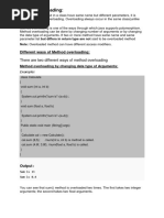 Method Overloading and Overidding