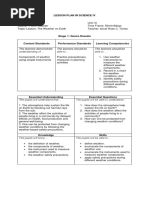 Lesson Plan in Science IV (Weather On Earth PT - Kcis)