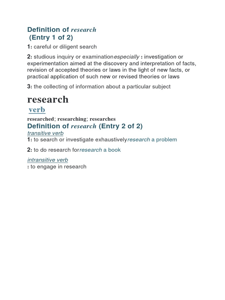 Understanding Research: Definitions & Types | PDF | Social Science