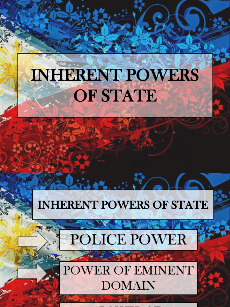 Inherent Powers of the State Explained | PDF | Eminent Domain | Police ...