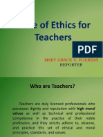 Code of Ethics For Teachers