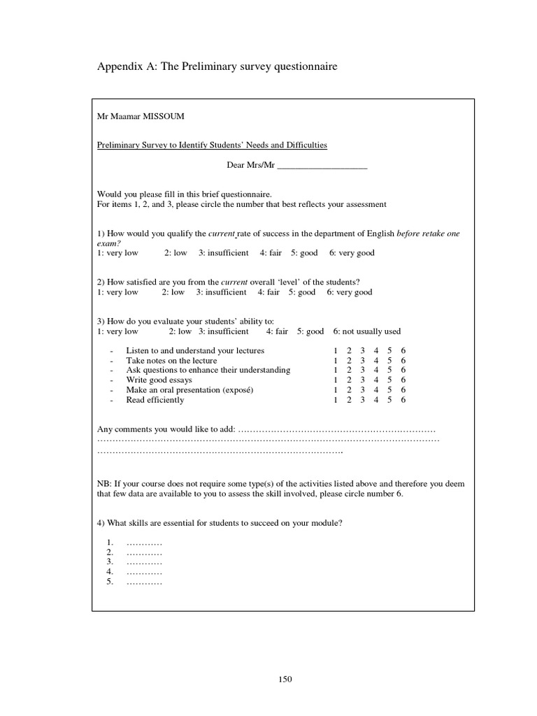 EFL Students Study Skills Needs Question PDF | PDF | Self-Improvement