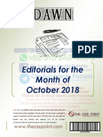 Monthly DAWN Editorials October 2018