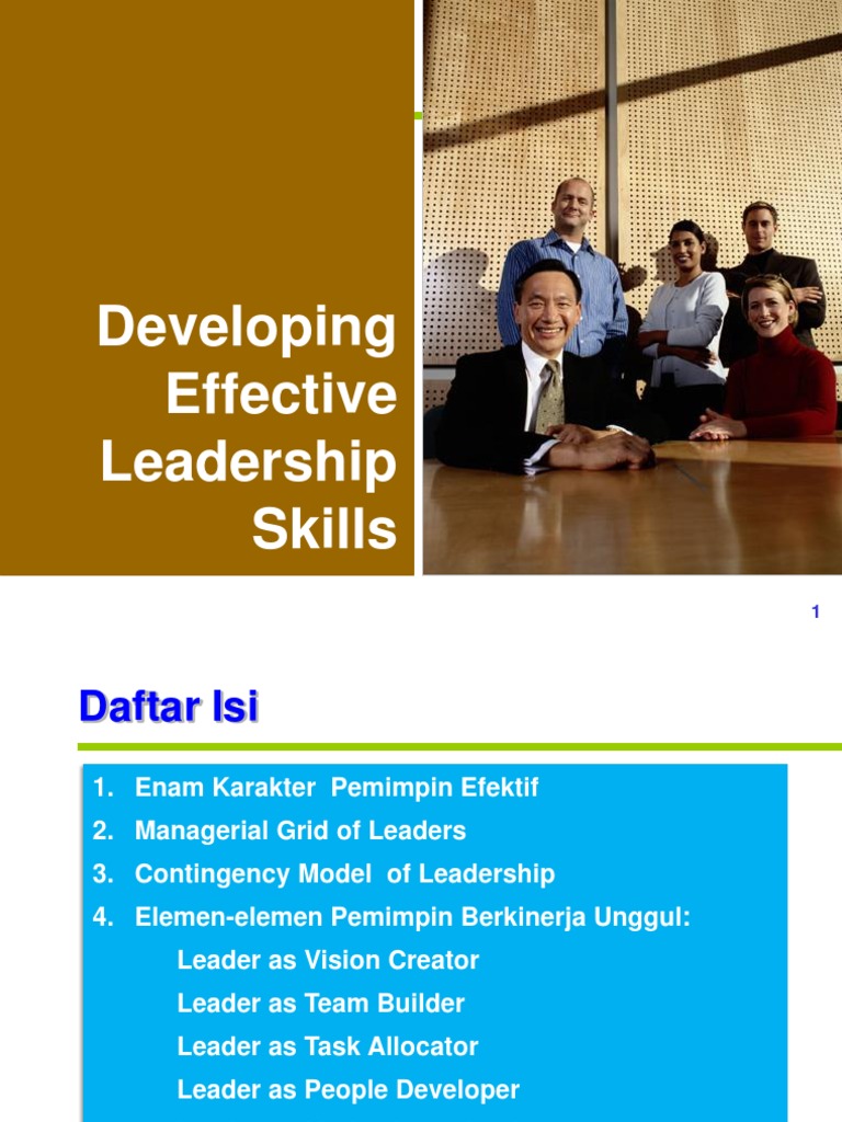Developing Effective Leadership Skills | PDF