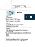 Pre-test_araling Panlipunan 5