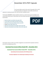 Free Current Affairs Study PDF - December 2016
