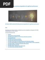 SAP Native HANA Best Practices