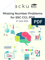 Missing Number Problems For SSC CGL PDF: 27 June 2018
