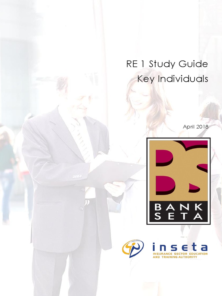 RE1 Study Guide: Key Individuals Overview | PDF | Regulatory Compliance ...