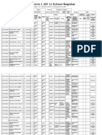 School Form 1 (SF 1) School Register