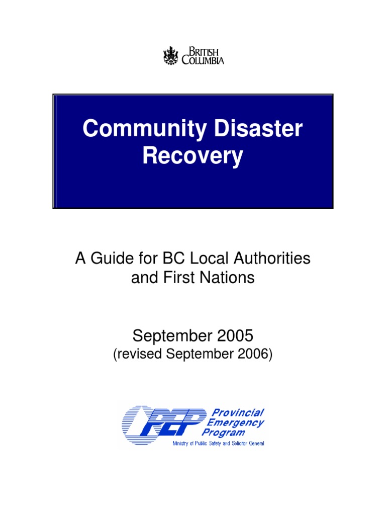 Community Disaster Recovery | PDF | Emergency Management | Emergency