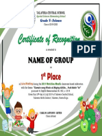 Certificate - Nutrition Month