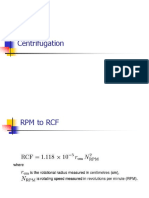 Centrifugation RPM to RCF Conversion and Particle Separation