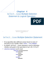 Select Case Multiple-Selection Statement & Logical Operators