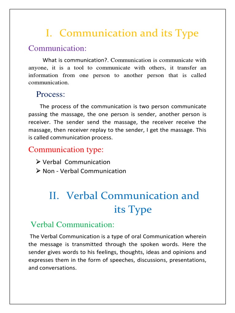 Verbal Pdf Nonverbal Communication Body Language