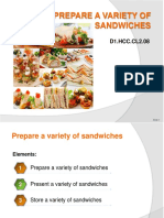Prepare A Variety of Sandwiches PowerPoint