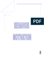 Behavior Motivation