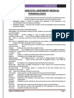 Musculoskeletal Assesment Medical Terminologies: Luyun, Erica Mae V. BSN 1 Set 01