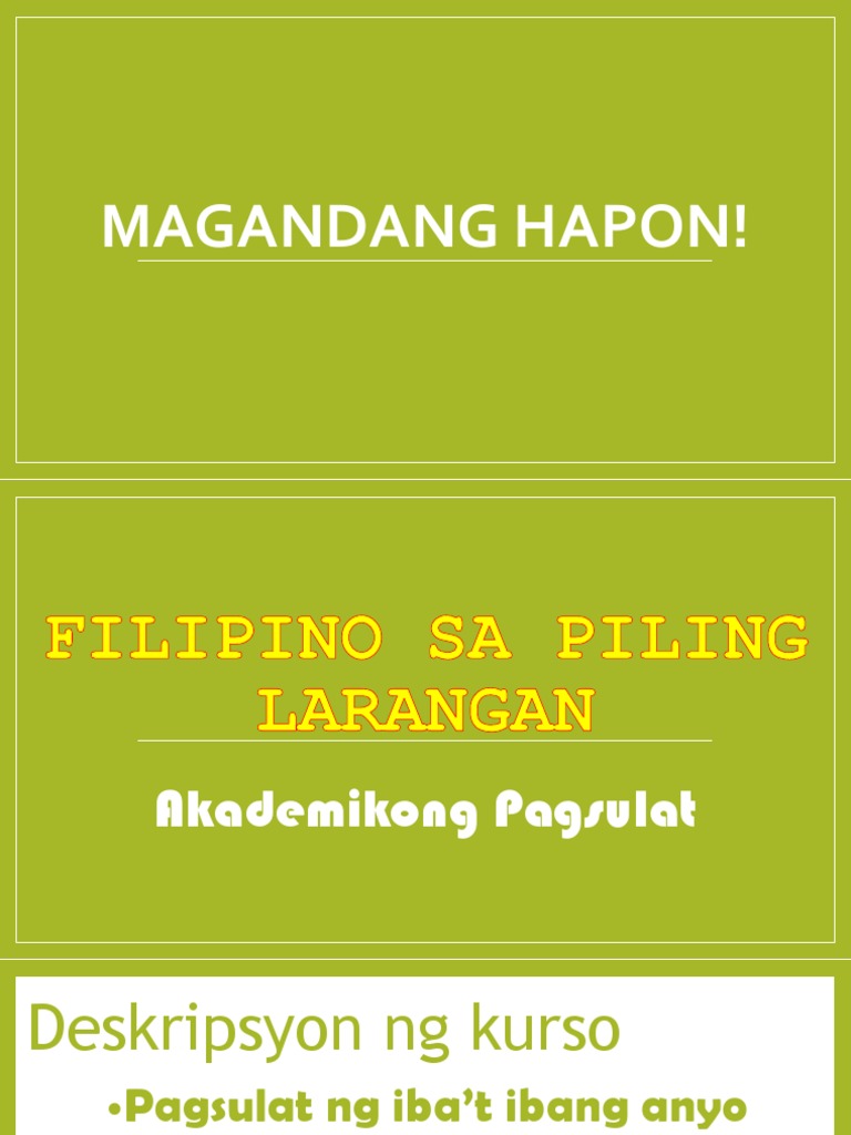 Photo essay filipino sa piling larangan image