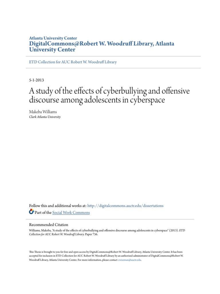 Fulltext | PDF | Cyberbullying | Adolescence