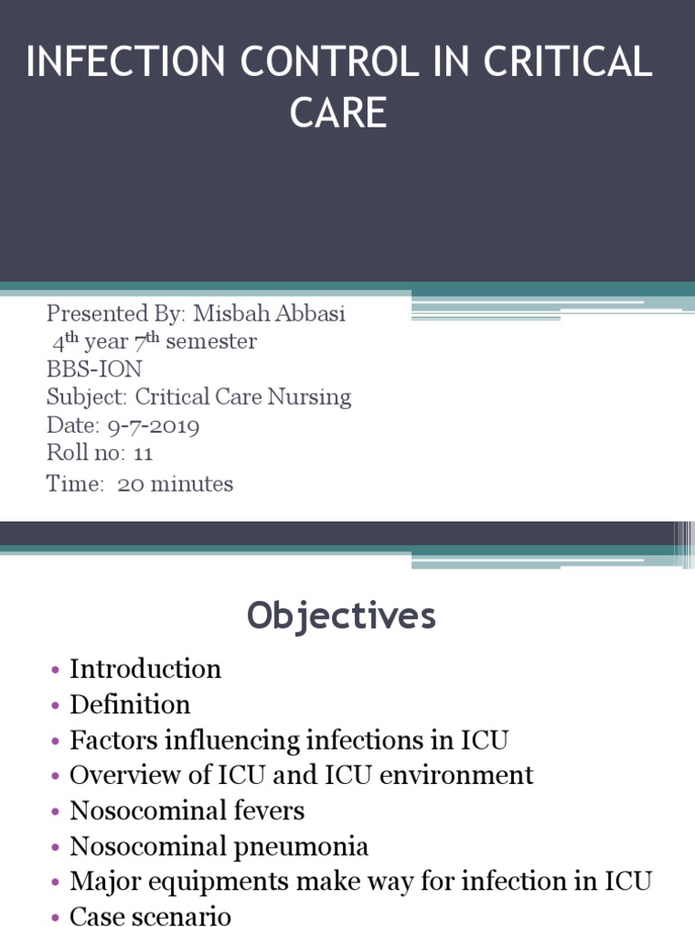 Infection Control in ICU Care | PDF | Hospital Acquired Infection ...
