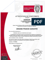 Certificat Veritas Origine France Dec 2015