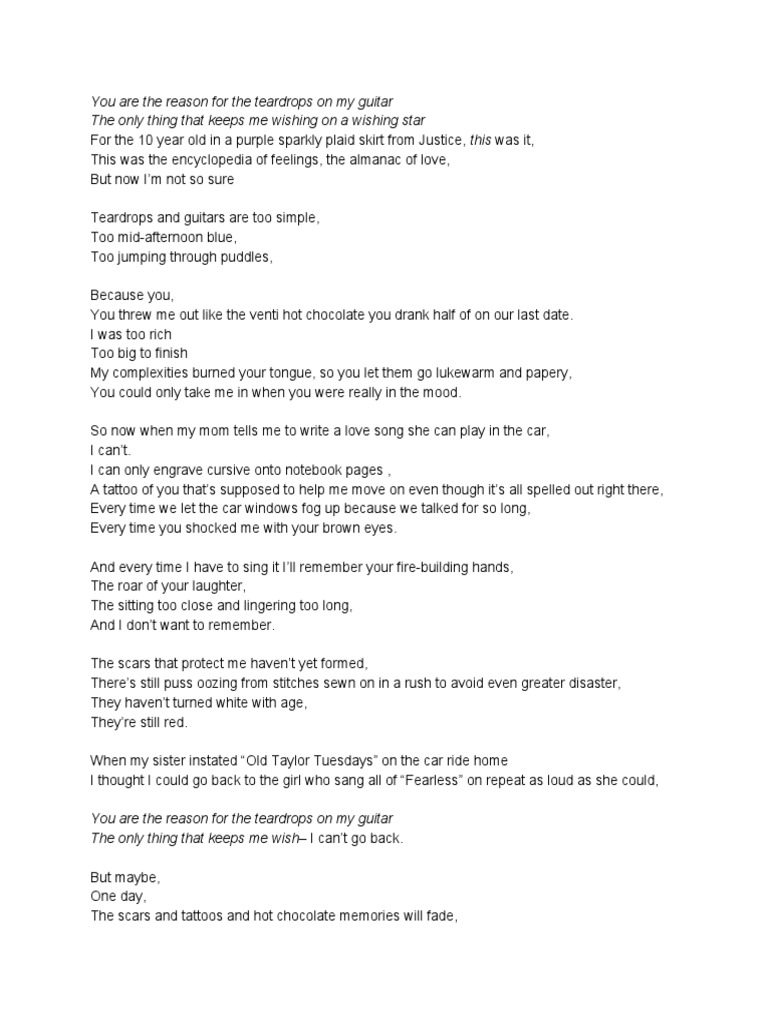 How to write good lyrics picture