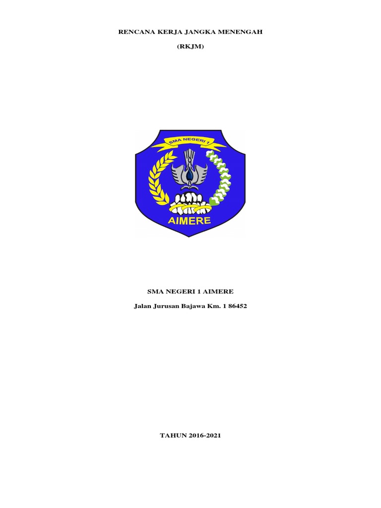 RKJM SMA Negeri 1 Aimere 2016-2021 | PDF | Bisnis