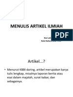 Penulisan Artikel Ilmiah