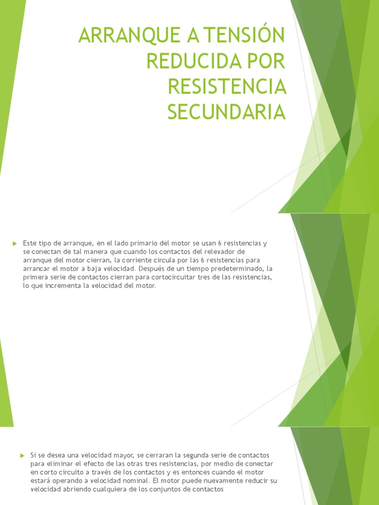 Arranque A Tensión Reducida Por Resistencia Secundaria PDF