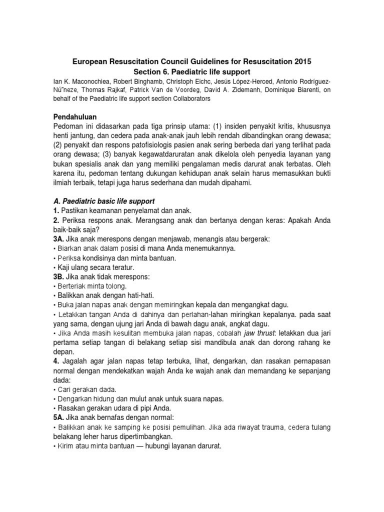 European Resuscitation Council Guidelines For Resuscitation 2015 | PDF ...
